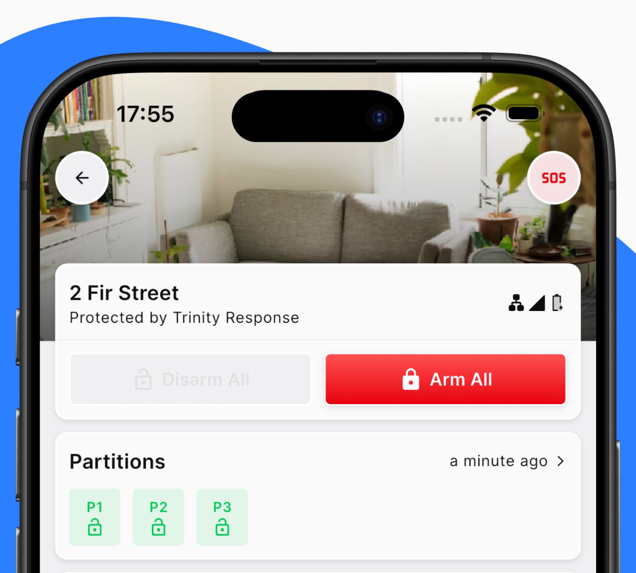 Home security system mobile app