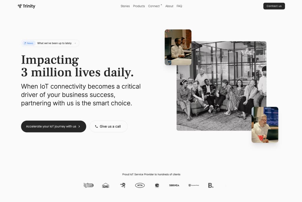 Trinity website cover image