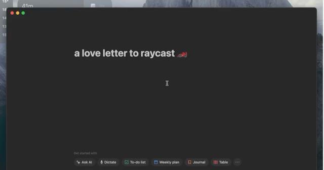 a love letter to raycast